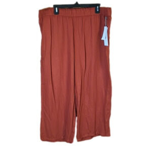 (j24) NWT. Liz burnt orange gouchos PXXL